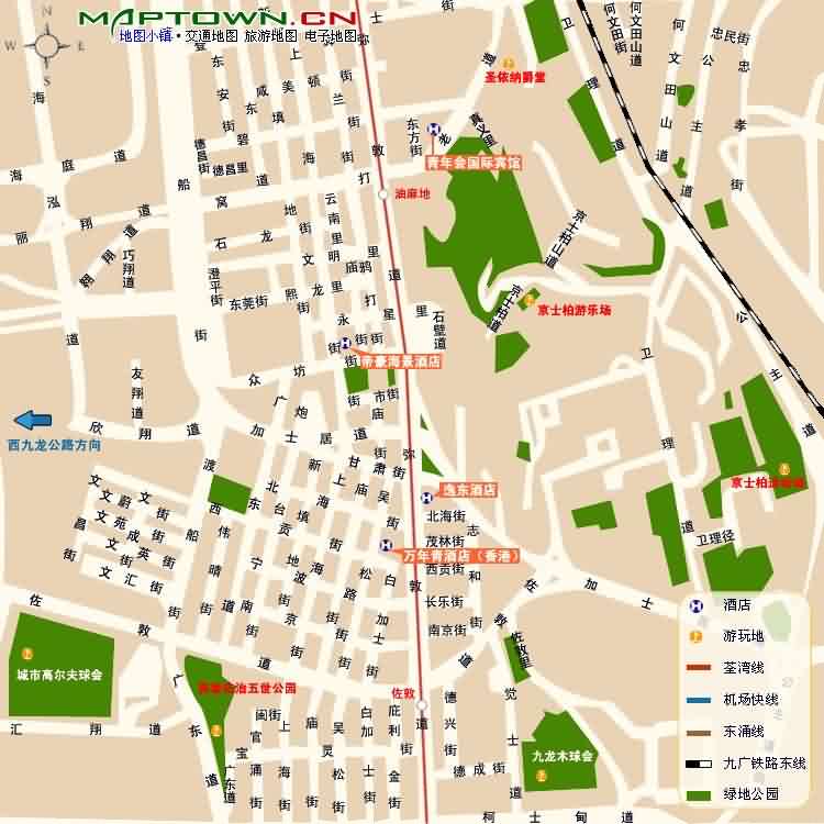香港交通地図