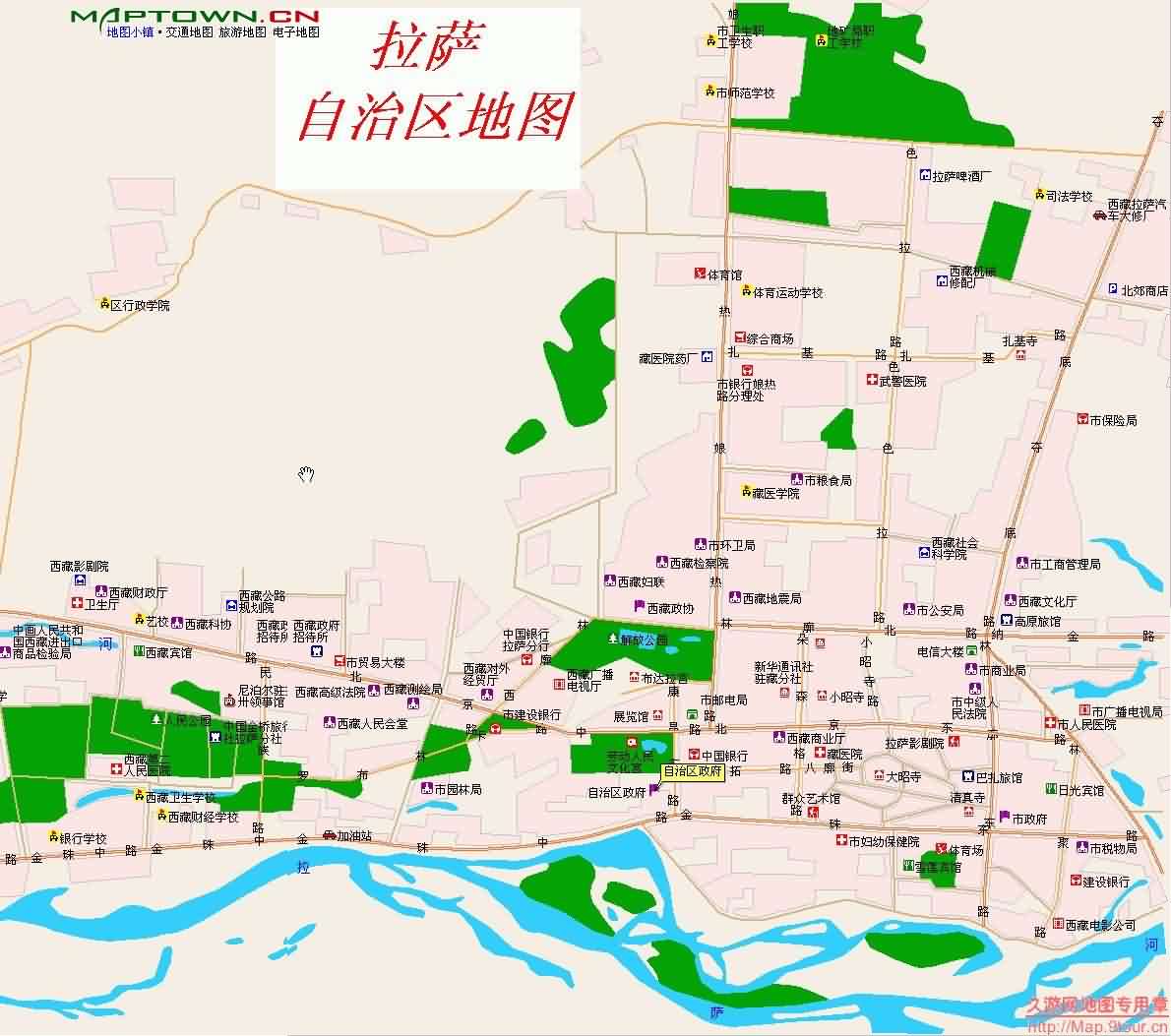 ラサ市地図