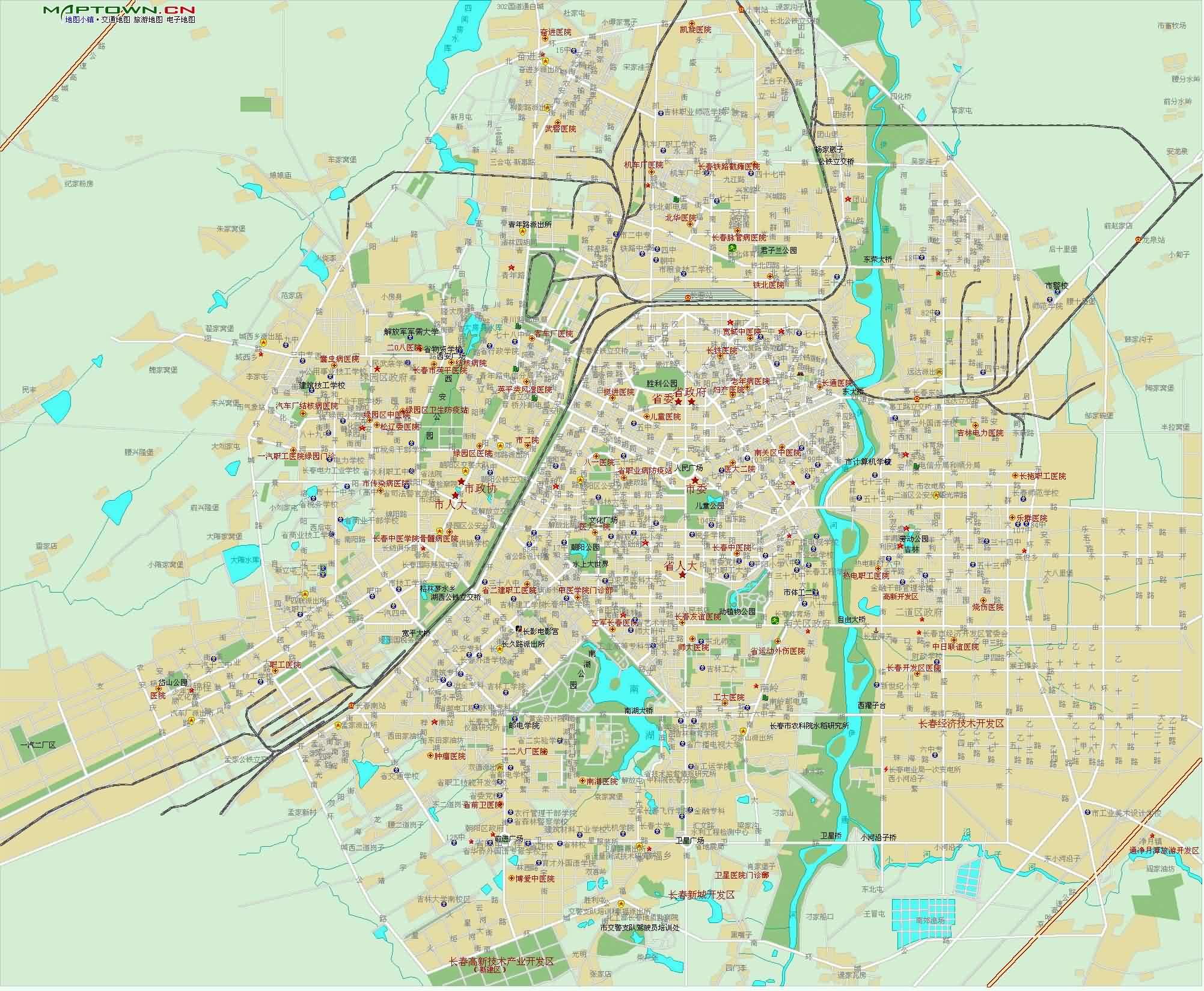 長春市市街地図 旅情中国 長春市市街地図 旅情中国
