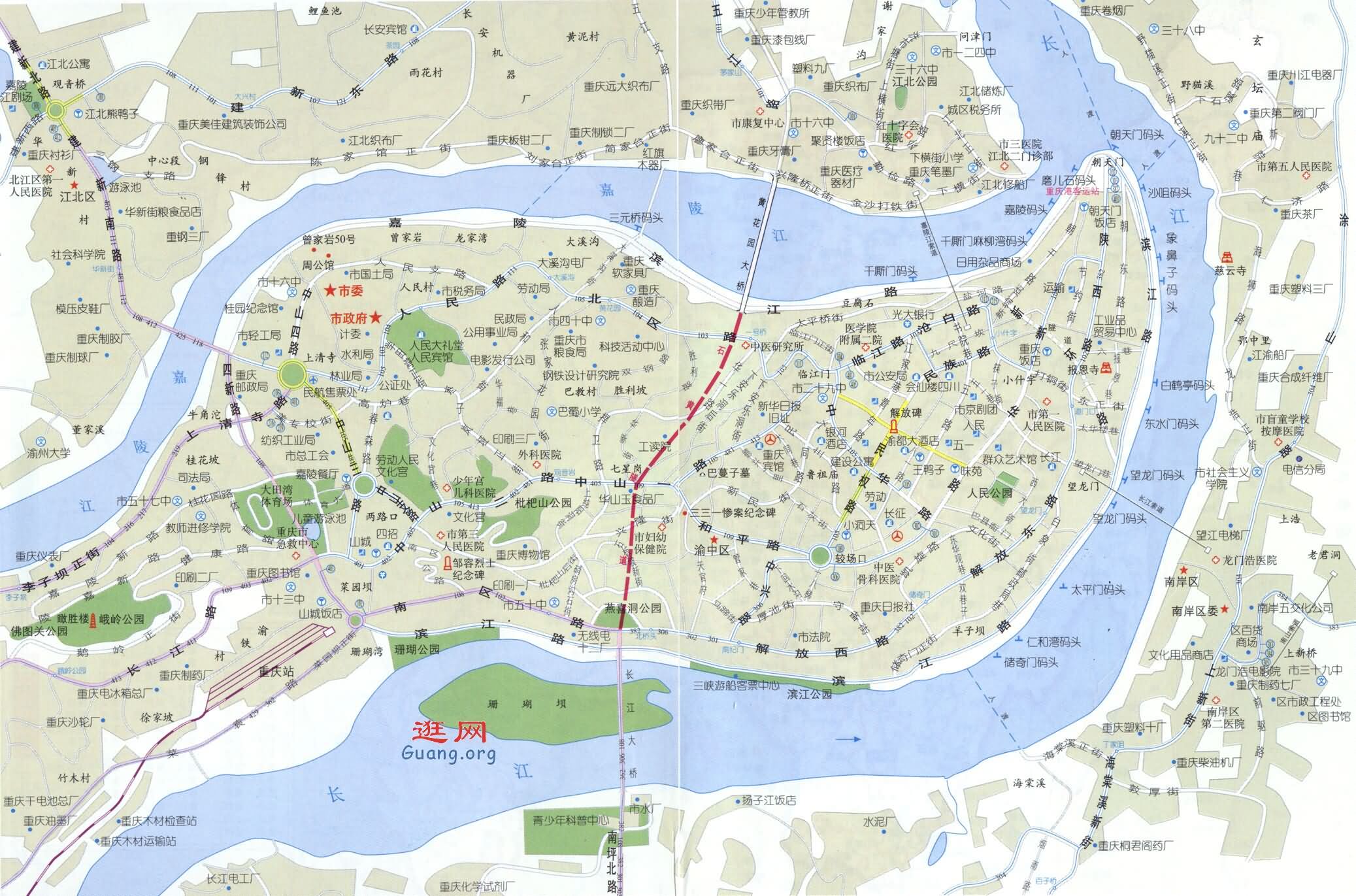 重慶市地図