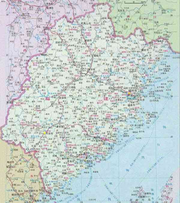 福建省地図