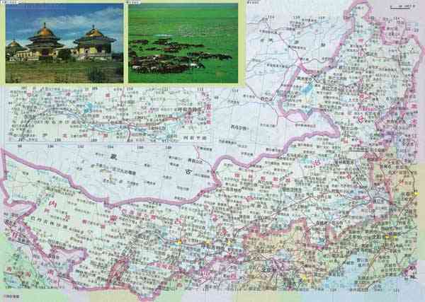 内蒙古自治区地図