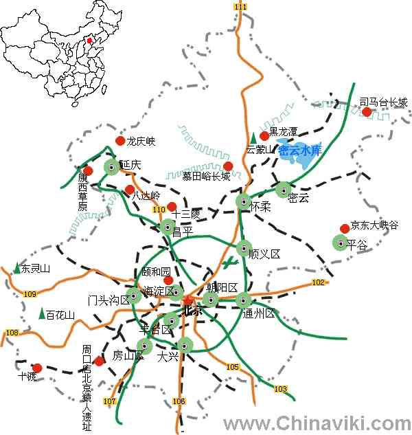 北京市旅行地図