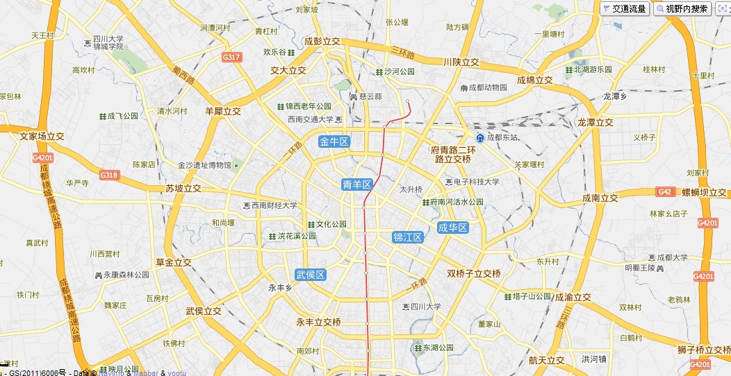 成都市市街地図 旅情中国