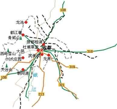 成都市旅行案内地図 旅情中国