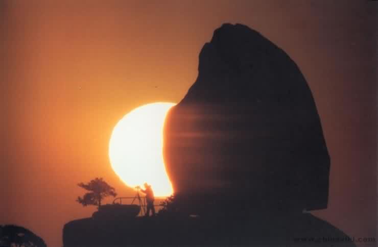 黄山-日暮れ