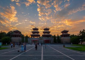 函谷関夕日 函谷関夕日