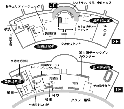 沈陽空港案内図